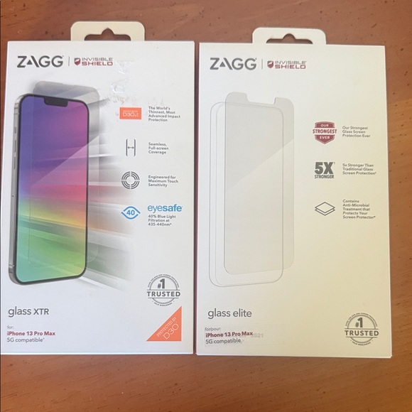 ZAGG InvisibleShield Glass XTR Screen Protector for iPhone 13 Pro Max - Clear - Picture 1 of 7